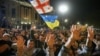 Supporters of Georgia's opposition parties hold a rally to protest and dispute the result of a recent parliamentary election won by the ruling Georgian Dream party, in Tbilisi, Georgia, on Oct. 28, 2024.