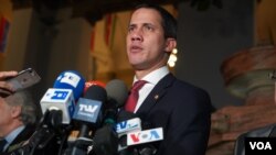 "Estamos preparando el regreso al país; sí hay riesgos, claro que hay riesgos", dijo Guaidó en una rueda de prensa en la OEA. 