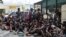 Plus de 100 migrants se sont introduits de force sur le territoire espagnol de Ceuta, Maroc, le 22 août 2018.