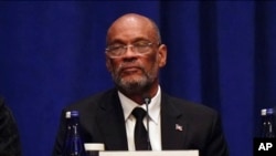 FILE—Prime Minister of Haiti Ariel Henry speaks during a meeting on the security situation in Haiti in New York on Friday, September 22, 2023.