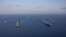 Иллюстративное фото с кораблями ВМФ США в Средиземном море 3 ноября 2023 года. Нет информации о том, что потерпевший крушение самолет имел отношение к этой группе кораблей (Фото: AFP PHOTO / US DEPARTMENT OF DEFENSE/US NAVY/MASS COMMUNICATION SPECIALIST 2ND CLASS JACOB MATTINGLY)
