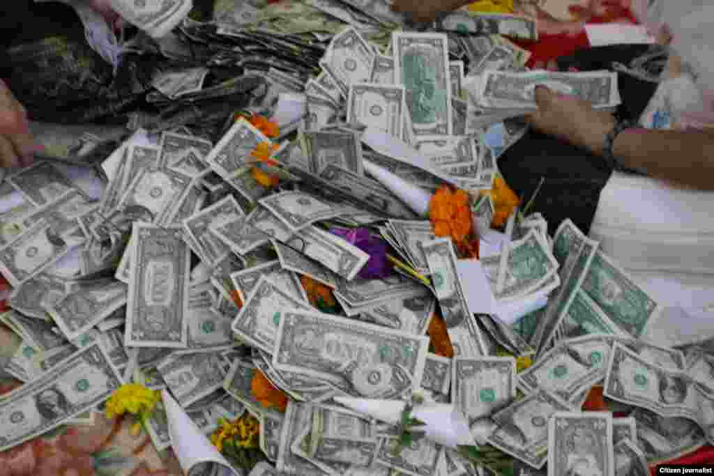 ເງິນທີ່ບັນດາຜູ້ຄົນນໍາມາກິນທານ