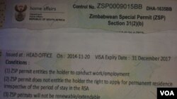 Zvizvarwa ZveZimbabwe Zviri MuSouth Africa Zvokurudzirwa kuti Zviende Kunonzwa Mamiriro Akaita Mapepa Avo Ema ZSP Permits.