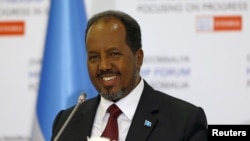 Presiden Somalia Hassan Sheikh Mohamoud di Istanbul, Turki, 23 Februari, 2016.(REUTERS/Osman Orsal).