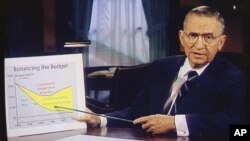 Ross Perot lors d'une campagne télévisée le 16 octobre 1992.