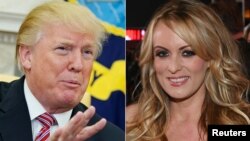 Donald Trump et l'actrice Stormy Daniels