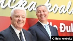 Lider DPS-a Milo Đukanović i zamenik predsjednika Duško Marković (rtcg.me)