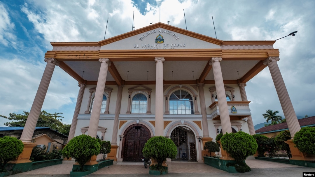 A view of the City Hall of El Paraiso built by Alexander Ardon, a cattle rustler turned narcotrafficker turned mayor who ruled this corner of Honduras, in El Paraiso, Honduras July 24, 2021.