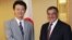 U.S. Defense Secretary Leon Panetta (R) shakes hands with Japanese Foreign Minister Koichiro Gemba at the latter's audience room in Tokyo September 17, 2012.