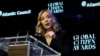 Giorgia Meloni, Italy's president of the Council of Ministers, gives an acceptance speech during the Global Citizen Awards dinner, Sept. 23, 2024, in New York.