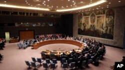 The United Nations Security Council conducts a meeting on small arms, Sept. 26, 2013 at U.N. headquarters in New York.