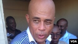 Prezidan Michel Martelly O Kap-Ayisyen, Nò Ayiti.(Foto Radio TeleVenus-VOA Kreyòl Affiliate)