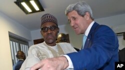 Shugaba Muhammadu Buhari da John Kerry na Amurka