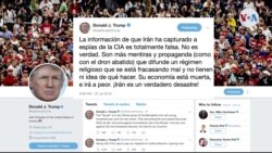 Trump niega que Irán haya detenido a espías de la CIA