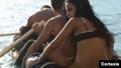 Escena la película “Una noche" protagonizada por Javier Núñez y Anailín de la Rúa.[Cortesía: Trevor Forest & Shlomo Godder].