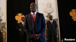 FILE - Guinea-Bissau's President Jose Mario Vaz in Lisbon, June 19, 2014. 