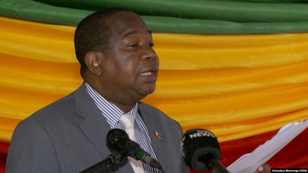 Mthuli Ncube, Zimbabwe’s finance minister, talks to reporters and diplomats in October 2024 in Harare, Zimbabwe.