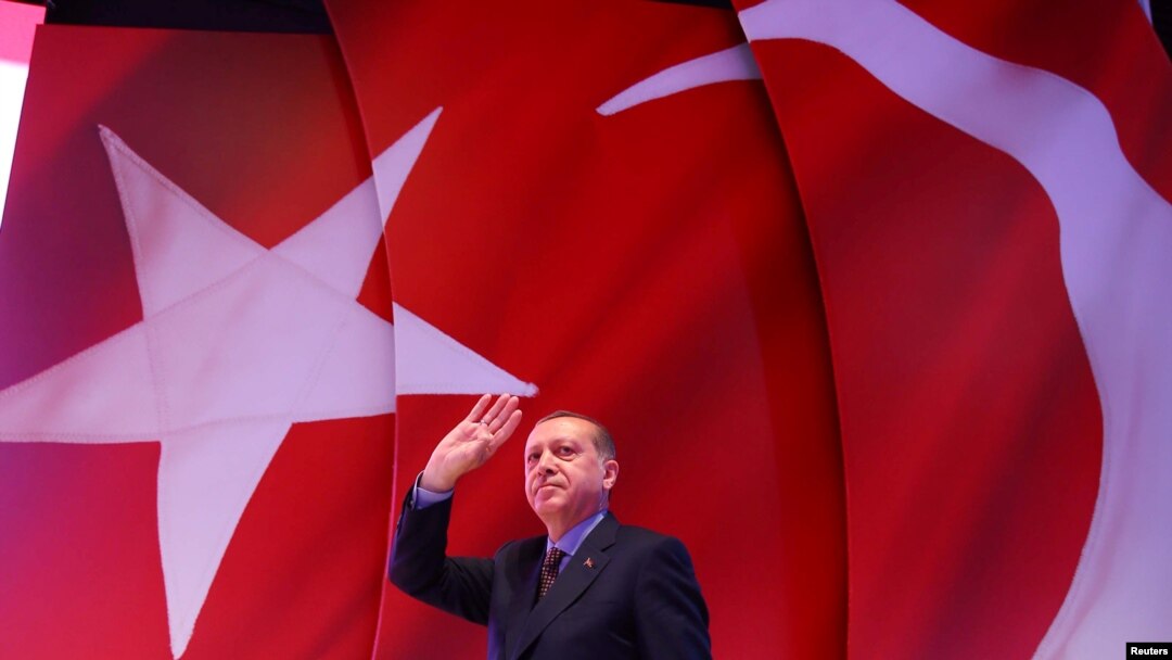 FILE - Turkish President Recep Tayyip Erdogan greets his supporters in Istanbul, Turkey, April 12, 2017. 