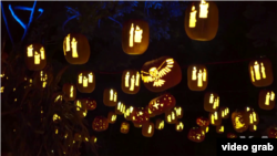 洛杉磯舉辦“南瓜之夜”慶祝萬聖節。（視頻截圖）