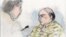 Courtroom sketch of Mark Basseley Youssef, right, who was behind an anti-Muslim film that sparked violence, Sept. 27, 2012.