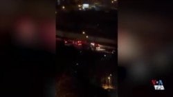 نقطه‌زنی در اتوبان چمران تهران؛ خودرو در آتش سوخت