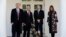 President Donald Trump, Vice President Mike Pence and First Lady Melania Trump present Conan, the military working dog injured in the successful operation targeting Islamic State leader Abu Bakr al-Baghdadi, before the media in the Rose Garden at the White House in Washington.