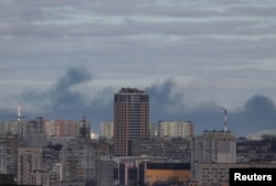 Kiev'de yükselen dumanlar