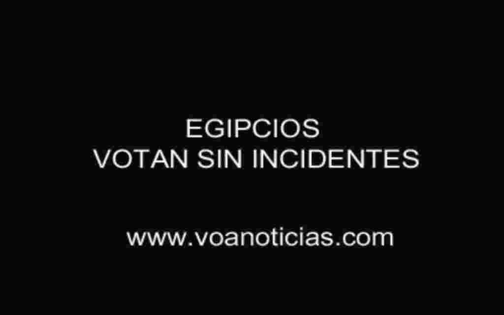Egipcios votan sin incidentes