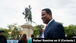 El alcalde de la ciudad venezolana de Maracaibo, Rafael Ramírez, participa en los actos conmemorativos del nacimiento del Libertador Simón Bolívar, en su ciudad, el 24 de julio de 2024.