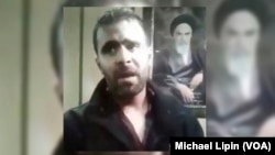 A Tehran boys’ school staffer identified as Mohammad Hossein Haerizadeh is seen in a screen grab of a video sent to VOA Persian by the family members of the students.