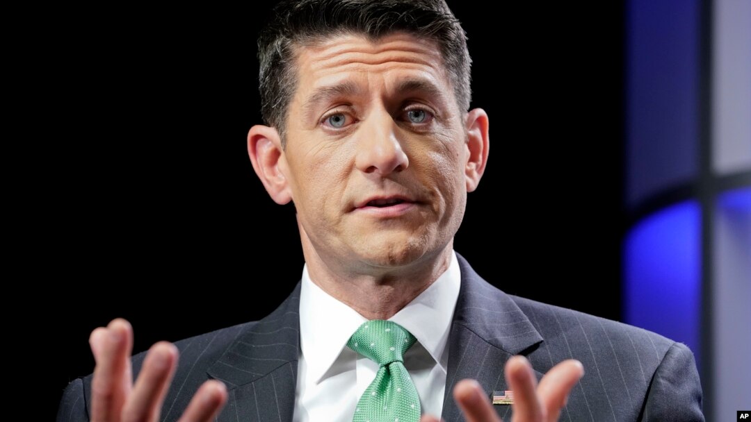 House Speaker Paul Ryan of Wisconsin, answers questions during an interview at the Associated Press bureau in Washington, Sept. 13, 2017. 