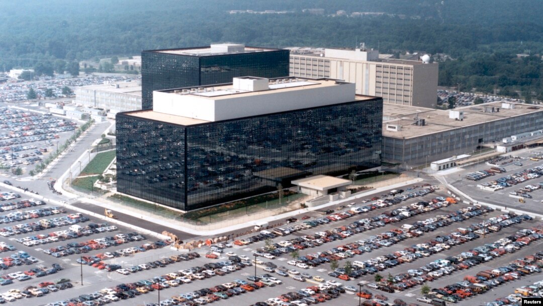 Vista aérea del edificio de la NSA en Maryland.