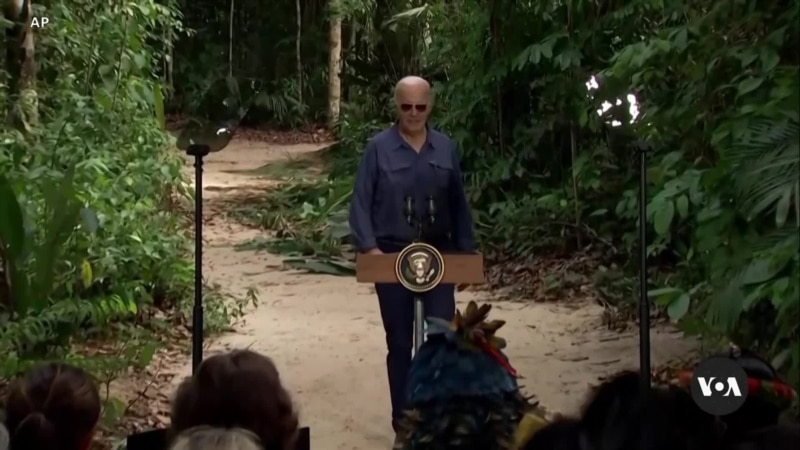 In heart of Amazon, Biden marks climate ‘legacy’