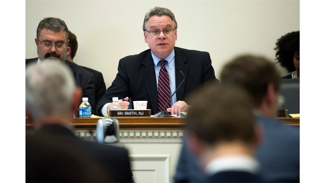 FILE - U.S. Rep. Chris Smith, R-N.J., speaks at a hearing in Washington, April 22, 2015.