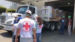 Envío de la Cruz Roja con suministros para Venezuela. Caracas, Venezuela. 13 de abril de 2020. Foto: Álvaro Algarra - VOA.