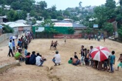 Children play at the Kutupalong Rohingya refugee camp in Cox's Bazar, Bangladesh, June 2, 2020.