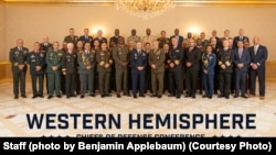 2026년 2월 11일 워싱턴 D.C.에서 열린 제1차 서반구 국방장관 회의에 참석한 34개국 국방장관과 군 고위 대표들