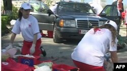 Vullnetarët e Kryqit të Kuq Shqiptar në mbështetje të ndihmës së parë