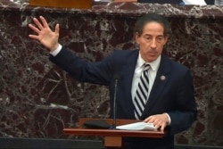 In this image from video, House impeachment manager Rep. Jamie Raskin, D-Md., speaks during the second impeachment trial of former President Donald Trump at the U.S. Capitol in Washington, Feb. 11, 2021.