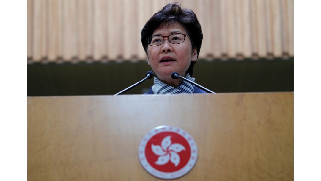 Hong Kong's Chief Executive Carrie Lam addresses a news conference in Hong Kong, China November 11, 2019. REUTERS/Tyrone Siu