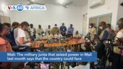 VOA60 Afrikaa - Mali's military junta says the country could face a "total embargo" from West African countries