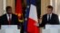 Presidentes angolano, João Lourenço (esq) e francês, Emmanuel Macron (dir)