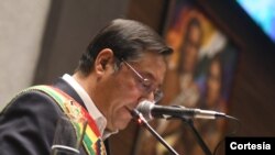 El presidente de Bolivia, Luis Arce. [Foto: cortesía de Presidencia].
