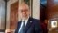 FILE - Rachid Ghannouchi, head of the moderate Islamist party "Ennahda," is pictured in his office in Tunis, Tunisia, on March 9, 2021. 
