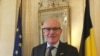 Dirk Wouters, Belgium's ambassador to the United States, is pictured at his residence in Washington. (Natalie Liu/VOA)