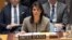 Nikki Haley, U.S. ambassador to the United Nations, speaks during a Security Council meeting on North Korea's latest missile launch, at United Nations headquarters in New York, Nov. 29, 2017.