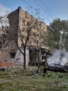 FILE - This photo provided by the Ukrainian Emergency Service shows the aftermath of a Russian attack in Cherkasy, Ukraine, Sept. 21, 2023. The region was attacked again on April 25, 2024, with blast waves and debris damaging nearly 50 houses.