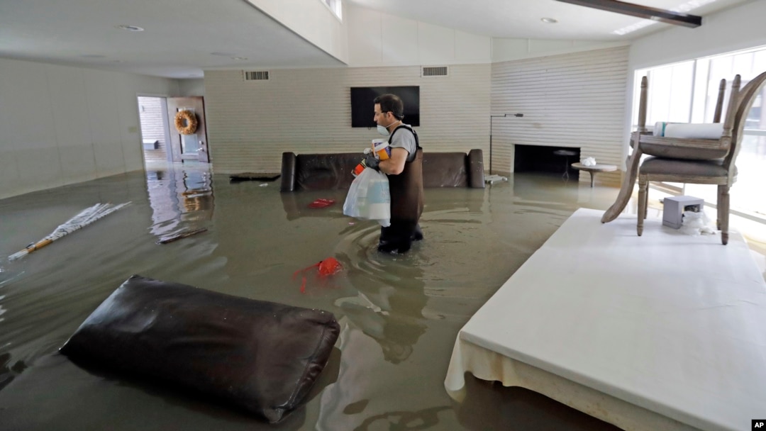Một ngôi nhà ở thành phố Houston bị ngập nước, ngày 4/9/2017.
