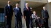  President Barack Obama, from left, and four former presidents, George W. Bush, Bill Clinton, George H.W. Bush and Jimmy Carter appear together at a dedication ceremony in Dallas, Texas. 