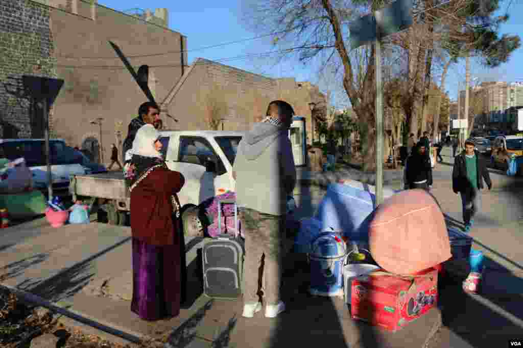 Residents living Sur district in Diyarbakir after the curfew was expanded